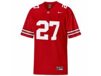 Men Nike Ohio State Buckeyes #27 Eddie George Red Authentic NCAA Jersey