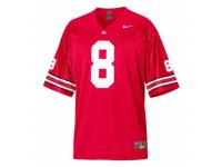Men Nike Ohio State Buckeyes #8 DeVier Posey Red Authentic NCAA Jersey