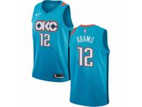 Men Nike Oklahoma City Thunder #12 Steven Adams  Turquoise NBA Jersey - City Edition