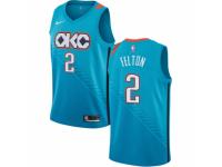 Men Nike Oklahoma City Thunder #2 Raymond Felton  Turquoise NBA Jersey - City Edition