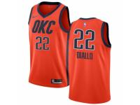 Men Nike Oklahoma City Thunder #22 Hamidou Diallo Orange  Jersey - Earned Edition