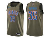 Men Nike Oklahoma City Thunder #35 Kevin Durant Swingman Green Salute to Service NBA Jersey