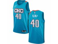 Men Nike Oklahoma City Thunder #40 Shawn Kemp  Turquoise NBA Jersey - City Edition