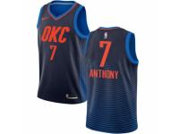 Men Nike Oklahoma City Thunder #7 Carmelo Anthony  Navy Blue NBA Jersey Statement Edition