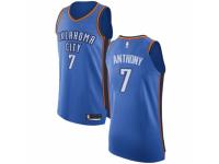 Men Nike Oklahoma City Thunder #7 Carmelo Anthony Royal Blue Road NBA Jersey - Icon Edition