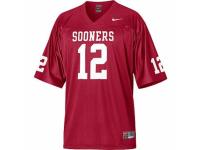 Men Nike Oklahoma Sooners #12 Landy Jones Red Authentic NCAA Jersey