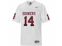 Men Nike Oklahoma Sooners #14 Sam Bradford White Authentic NCAA Jersey