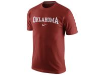 Men Nike Oklahoma Sooners College Wordmark T-Shirt - Crimson