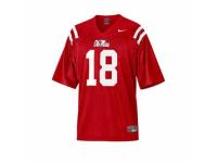Men Nike Ole Miss Rebels #18 Archie Manning Red Authentic NCAA Jersey