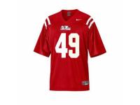 Men Nike Ole Miss Rebels #49 Patrick Willis Red Authentic NCAA Jersey