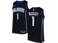 Men Nike Orlando Magic #1 Tracy Mcgrady  Black Alternate NBA Jersey Statement Edition