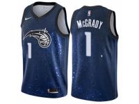 Men Nike Orlando Magic #1 Tracy Mcgrady  Blue NBA Jersey - City Edition
