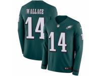 Men Nike Philadelphia Eagles #14 Mike Wallace Limited Green Therma Long Sleeve NFL Jersey