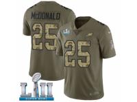 Men Nike Philadelphia Eagles #25 Tommy McDonald Limited Olive/Camo 2017 Salute to Service Super Bowl LII NFL Jersey