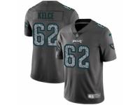 Men Nike Philadelphia Eagles #62 Jason Kelce Gray Static Vapor Untouchable Game NFL Jersey