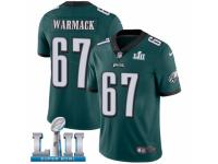 Men Nike Philadelphia Eagles #67 Chance Warmack Midnight Green Team Color Vapor Untouchable Limited Player Super Bowl LII NFL Jersey