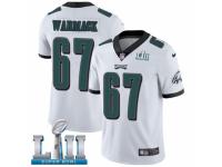 Men Nike Philadelphia Eagles #67 Chance Warmack White Vapor Untouchable Limited Player Super Bowl LII NFL Jersey