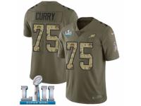 Men Nike Philadelphia Eagles #75 Vinny Curry Limited Olive/Camo 2017 Salute to Service Super Bowl LII NFL Jersey
