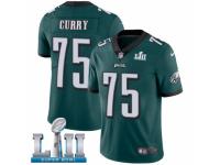 Men Nike Philadelphia Eagles #75 Vinny Curry Midnight Green Team Color Vapor Untouchable Limited Player Super Bowl LII NFL Jersey