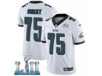 Men Nike Philadelphia Eagles #75 Vinny Curry White Vapor Untouchable Limited Player Super Bowl LII NFL Jersey
