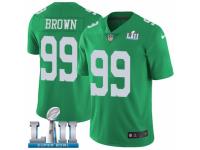Men Nike Philadelphia Eagles #99 Jerome Brown Limited Green Rush Vapor Untouchable Super Bowl LII NFL Jersey