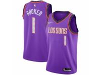 Men Nike Phoenix Suns #1 Devin Booker  Purple NBA Jersey - 2018/19 City Edition