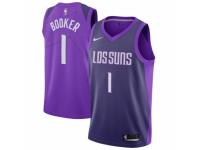 Men Nike Phoenix Suns #1 Devin Booker  Purple NBA Jersey - City Edition