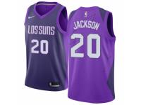 Men Nike Phoenix Suns #20 Josh Jackson  Purple NBA Jersey - City Edition