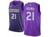 Men Nike Phoenix Suns #21 Richaun Holmes Purple NBA Jersey - City Edition