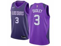 Men Nike Phoenix Suns #3 Jared Dudley  Purple NBA Jersey - City Edition