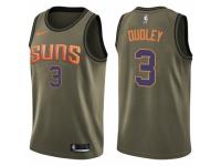 Men Nike Phoenix Suns #3 Jared Dudley Swingman Green Salute to Service NBA Jersey
