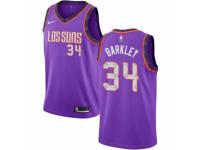 Men Nike Phoenix Suns #34 Charles Barkley  Purple NBA Jersey - 2018/19 City Edition