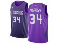 Men Nike Phoenix Suns #34 Charles Barkley  Purple NBA Jersey - City Edition