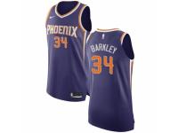 Men Nike Phoenix Suns #34 Charles Barkley Purple Road NBA Jersey - Icon Edition