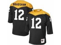 Men Nike Pittsburgh Steelers #12 Terry Bradshaw Black 1967 Home Throwback NFL Jersey