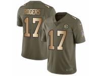 Men Nike Pittsburgh Steelers #17 Eli Rogers Limited Olive/Gold 2017 Salute to Service NFL Jersey