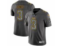 Men Nike Pittsburgh Steelers #3 Landry Jones Gray Static Vapor Untouchable Game NFL Jersey