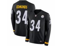 Men Nike Pittsburgh Steelers #34 Terrell Edmunds Limited Black Therma Long Sleeve NFL Jersey