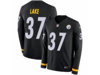 Men Nike Pittsburgh Steelers #37 Carnell Lake Limited Black Therma Long Sleeve NFL Jersey