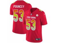 Men Nike Pittsburgh Steelers #53 Maurkice Pouncey Limited Red 2018 Pro Bowl NFL Jersey