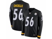 Men Nike Pittsburgh Steelers #56 Anthony Chickillo Limited Black Therma Long Sleeve NFL Jersey