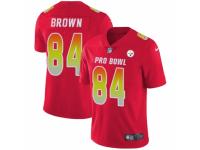 Men Nike Pittsburgh Steelers #84 Antonio Brown Limited Red AFC 2019 Pro Bowl NFL Jersey