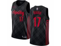 Men Nike Portland Trail Blazers #17 Ed Davis  Black NBA Jersey - City Edition