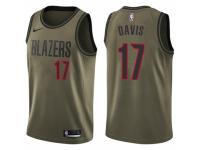 Men Nike Portland Trail Blazers #17 Ed Davis Swingman Green Salute to Service NBA Jersey