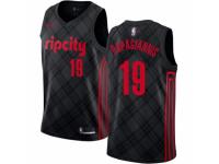Men Nike Portland Trail Blazers #19 Georgios Papagiannis  Black NBA Jersey - City Edition