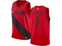 Men Nike Portland Trail Blazers #2 Wade Baldwin Red NBA Jersey Statement Edition