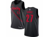Men Nike Portland Trail Blazers #27 Jusuf Nurkic  Black NBA Jersey - 2018/19 City Edition