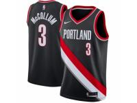 Men Nike Portland Trail Blazers #3 C.J. McCollum  Black Road NBA Jersey - Icon Edition