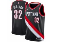 Men Nike Portland Trail Blazers #32 Bill Walton  Black Road NBA Jersey - Icon Edition