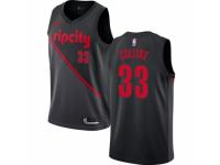 Men Nike Portland Trail Blazers #33 Zach Collins  Black NBA Jersey - 2018/19 City Edition